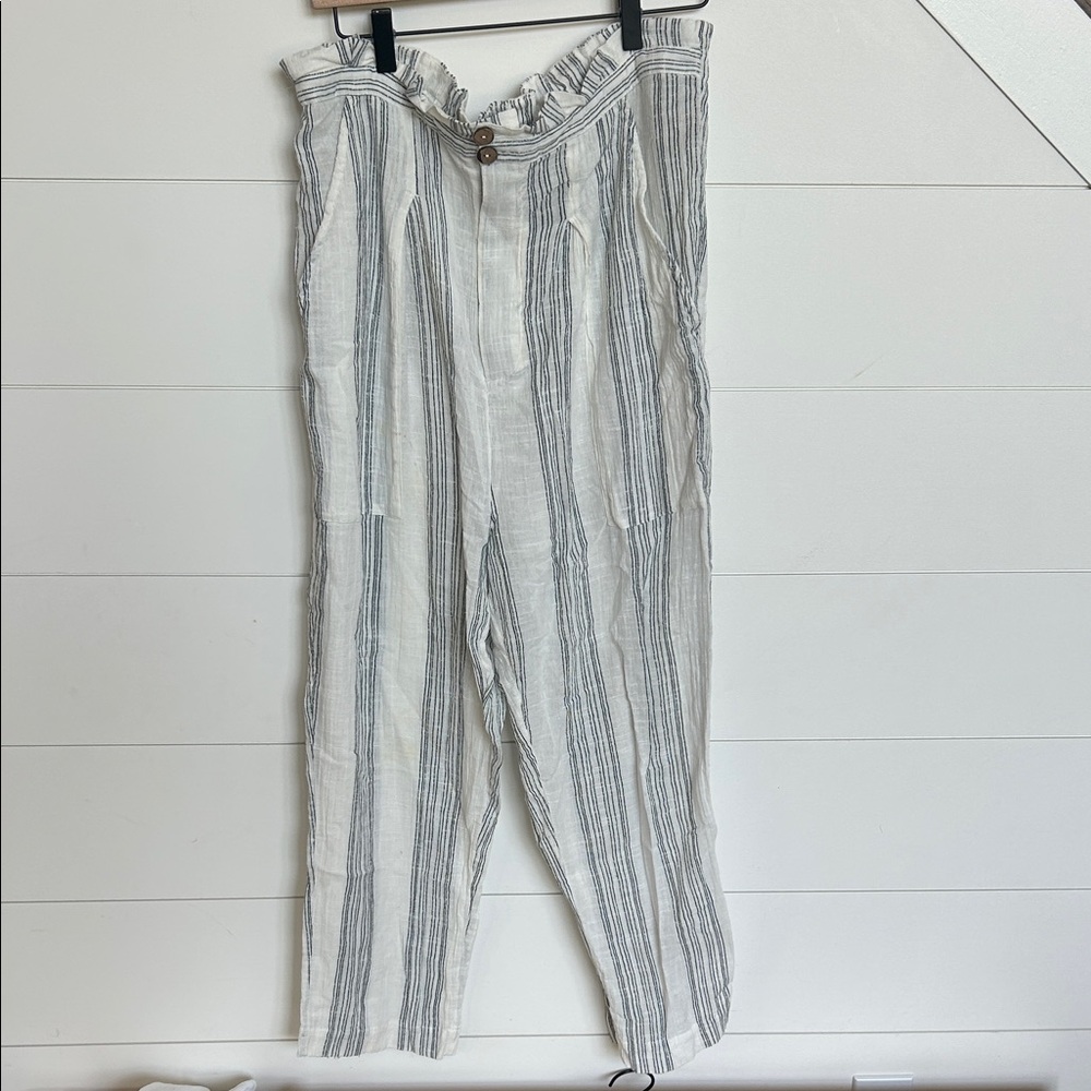 Free People Striped Swim Coverup - White and Gray